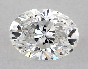 Lab-Created 0.72 Carat D-SI1 Oval Cut Diamond