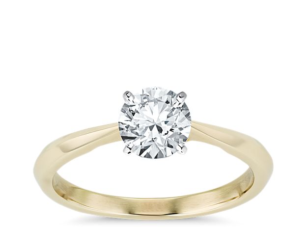 ZAC ZAC POSEN Knife-Edge Solitaire Engagement Ring in 14k Yellow Gold