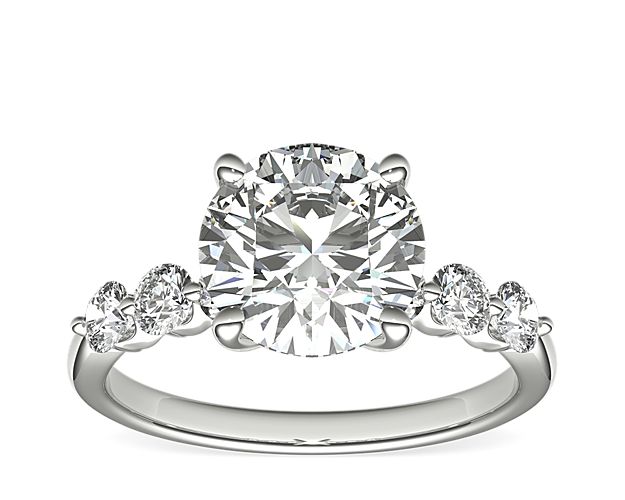 The Gallery Collection™ Floating Diamond Engagement Ring in Platinum (1/3 ct. tw.)