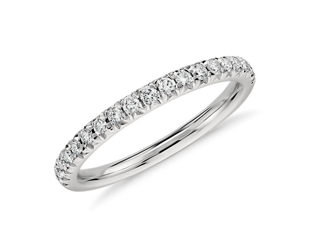 French Pavé Diamond Ring in Platinum (1/4 ct. tw.)
