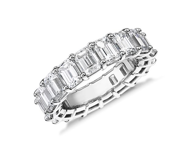 Emerald Cut Eternity Ring in Platinum (7 ct. tw.)