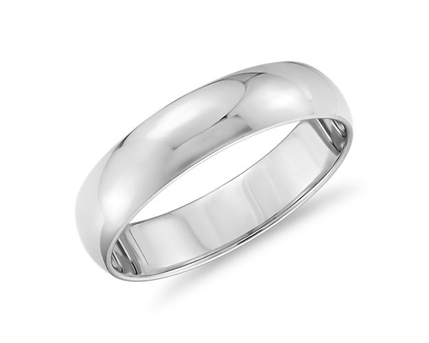 Classic Wedding Ring in 14k White Gold (5mm)
