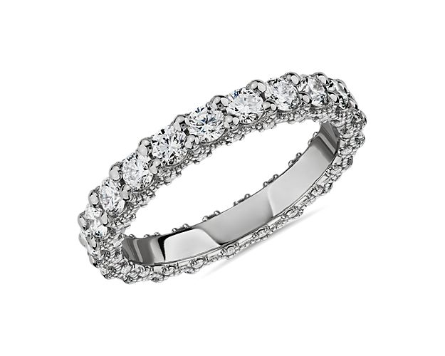 Bella Vaughan for Blue Nile Roma Diamond Wedding Ring in Platinum (1 5/8 ct. tw.) - G/VS2