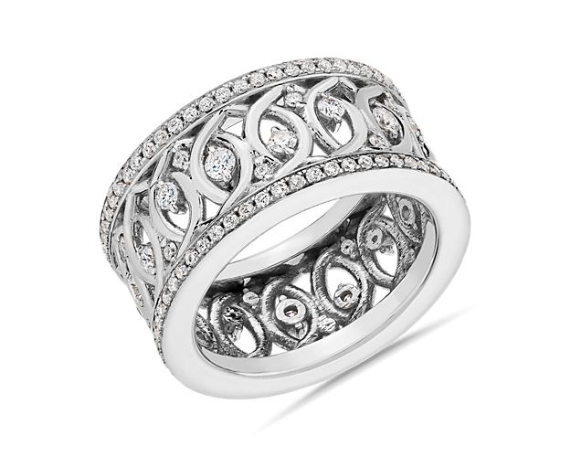 Bella Vaughan Openwork Diamond Eternity Ring in 18k White Gold (7/8 ct. tw.)