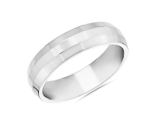 ZAC ZAC POSEN Modern Beveled Edge Plain Ring in Platinum (6mm)
