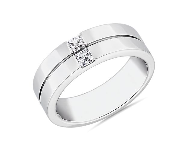 ZAC ZAC POSEN Double Asscher Diamond Ring in Platinum (7 mm, 3/8 ct. tw.)