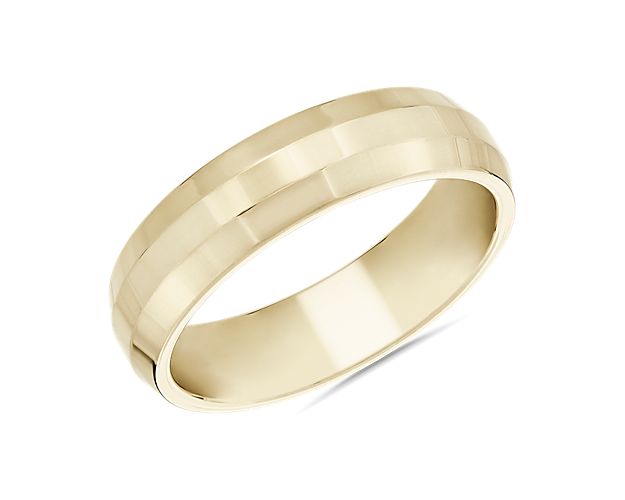 ZAC ZAC POSEN Modern Beveled Edge Plain Ring in 14k Yellow Gold (6mm)