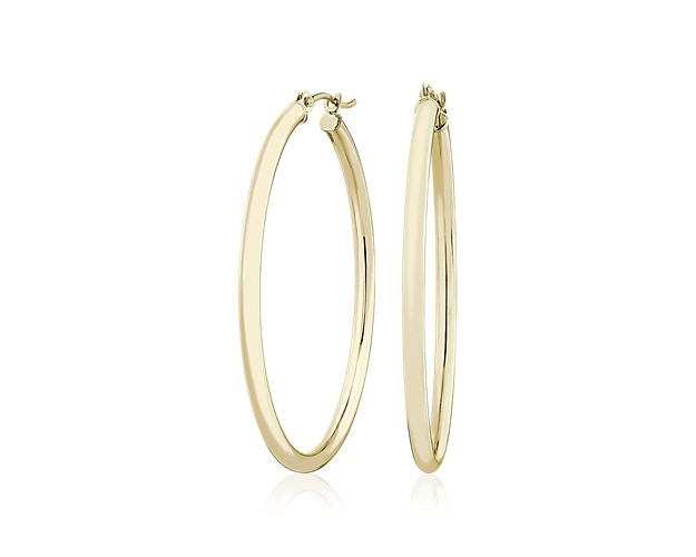 Medium Hoop Earrings in 14k Yellow Gold (2 x 34 mm)