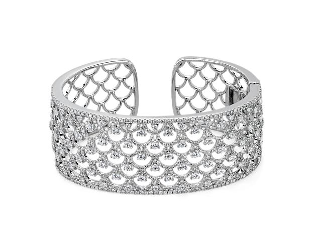 Extraordinary Collection: Diamond Pattern Cuff in 18k White Gold (6 3/4 ct. tw.)