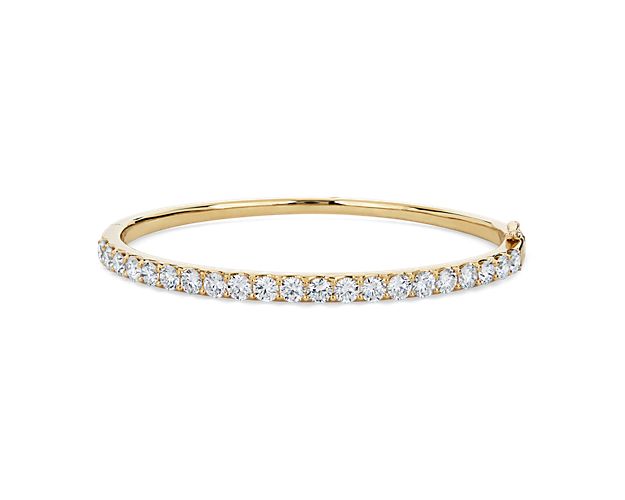 Lab Grown Diamond Pavé Bangle Bracelet in 14k Yellow Gold (5 ct. tw.)