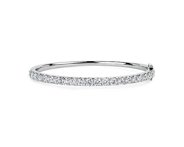 Lab Grown Diamond Pavé Bangle Bracelet in 14k White Gold (5 ct. tw.)