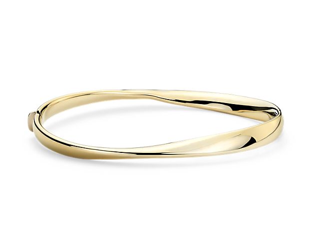 Twist Bangle in 14k Italian Yellow Gold