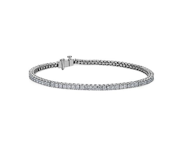 Lab Grown Diamond Princess-Cut Tennis Bracelet in 14k White Gold (5 ct. tw.)