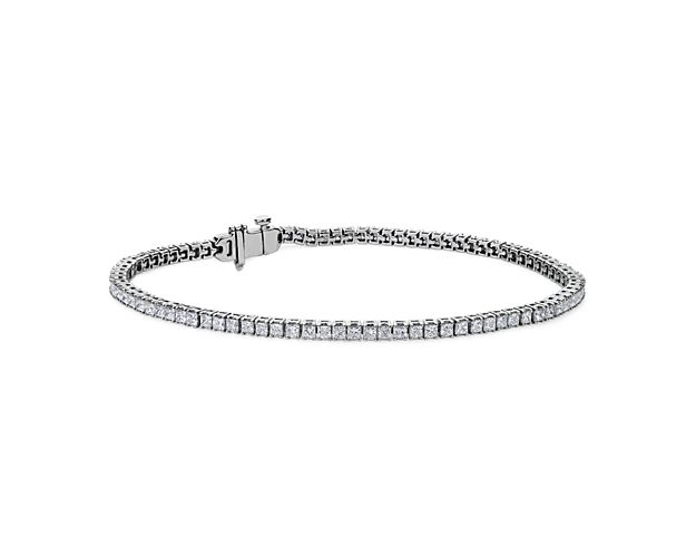 Lab Grown Diamond Princess-Cut Tennis Bracelet in 14k White Gold (3 ct. tw.)