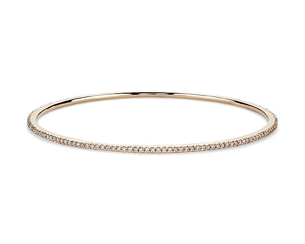 Stackable Pavé Diamond Bangle in 18k Yellow Gold (1 ct. tw.)