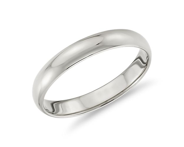 Classic Wedding Ring in 14k White Gold (3mm)