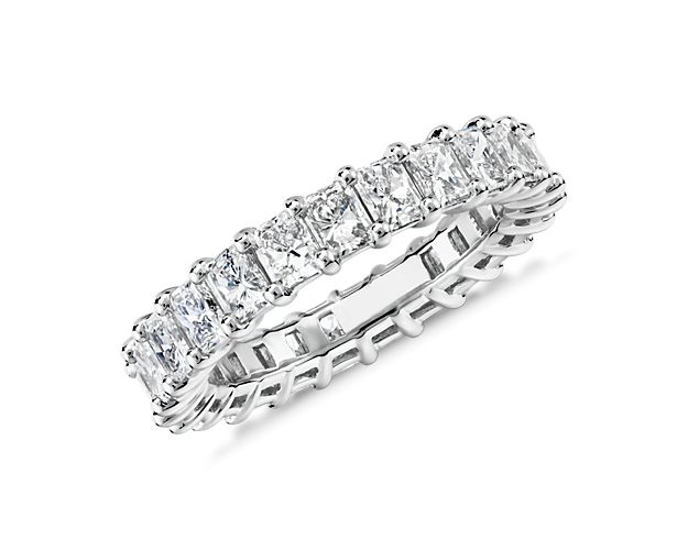 Radiant Cut Diamond Eternity Ring in 14k White Gold (3 ct. tw.)