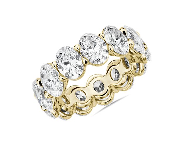 Oval Cut Diamond Eternity Ring in 14k Yellow Gold (9 1/2 ct. tw.)