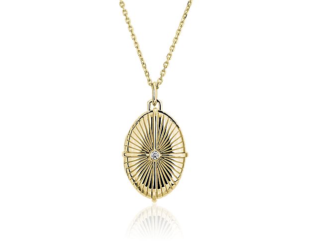 Monica Rich Kosann Embellished Diamond Locket in 18k Yellow Gold
