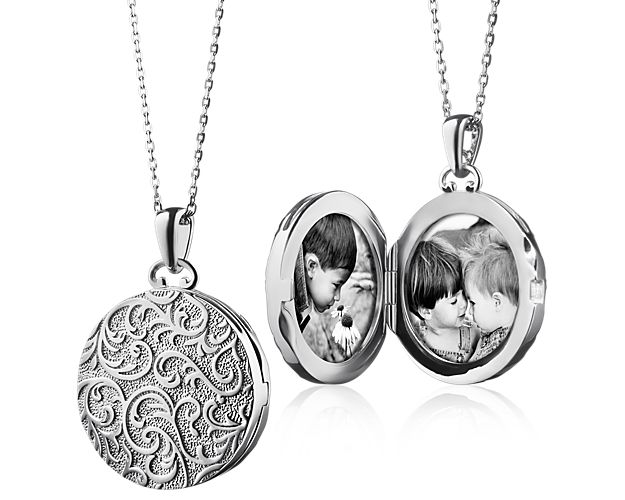 Monica Rich Kosann Vintage-Inspired Round Locket in Sterling Silver