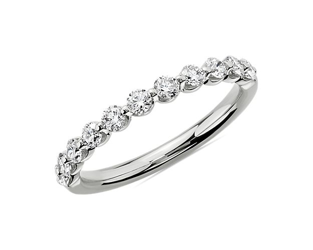 Floating Diamond Wedding Ring in Platinum (1/2 ct. tw.)