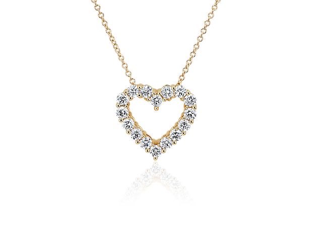 Lab Grown Diamond Heart Pendant in 14k Yellow Gold (1 ct. tw.)