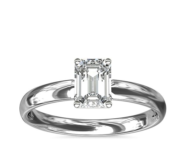 Classic Comfort Fit Solitaire Engagement Ring in 14k White Gold (2.5mm)