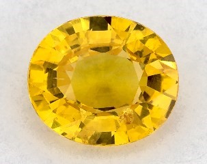 1.00 carat Oval Natural Yellow Sapphire